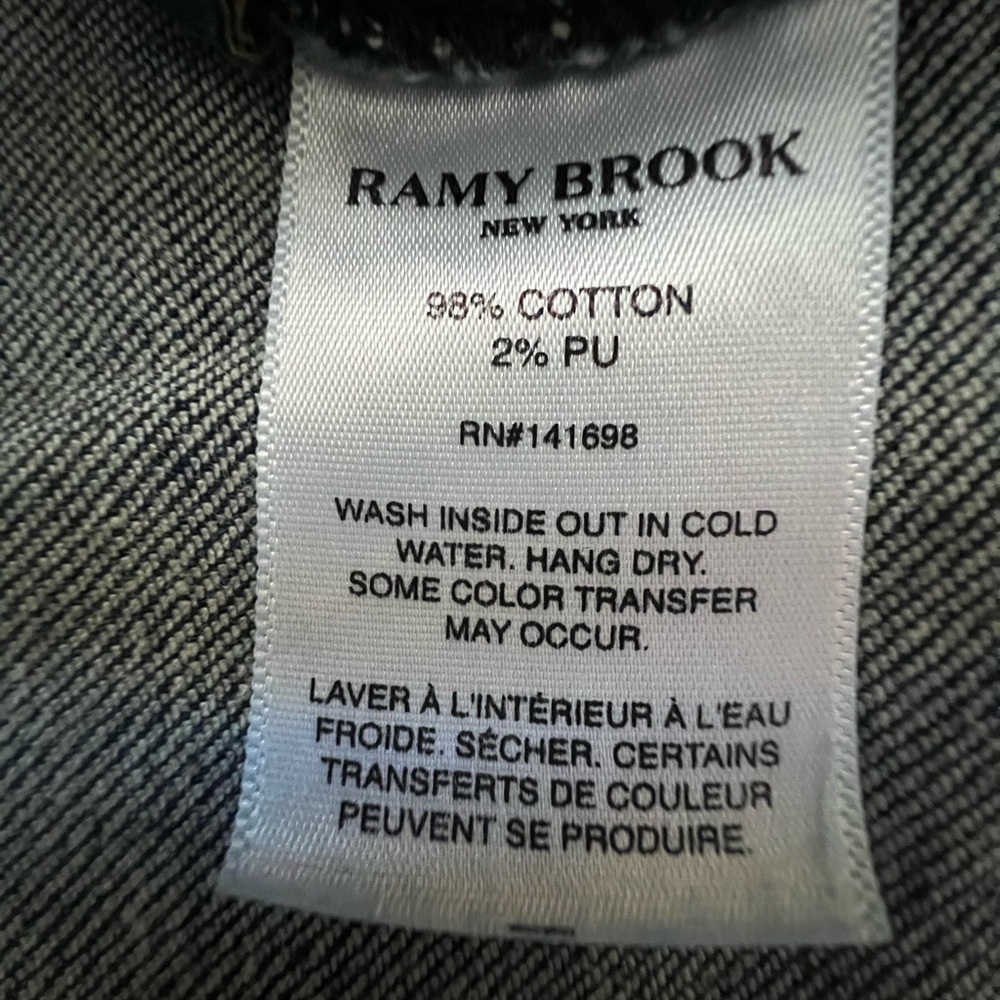 Ramy Brook Women’s Lily Denim Zip Front Mini Dress Blue Size 28 Medium - Picture 6 of 9
